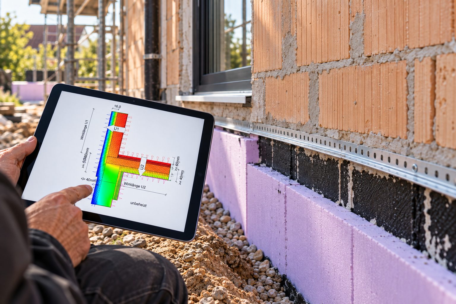 Energetische Fachplanung und Baubegleitung am Sockeldetail