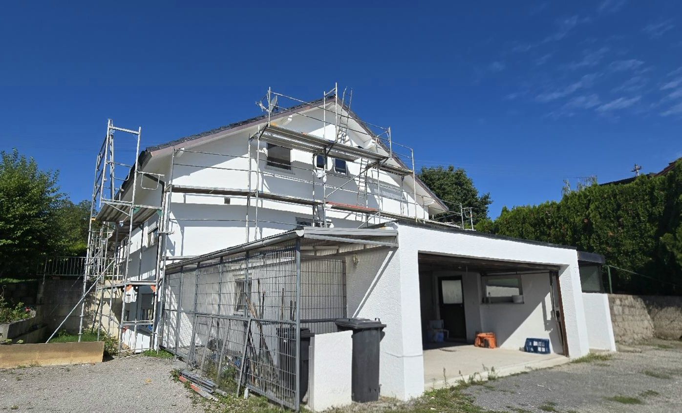 Einfamilienhaus während der Umbau- und Sanierungsarbeiten